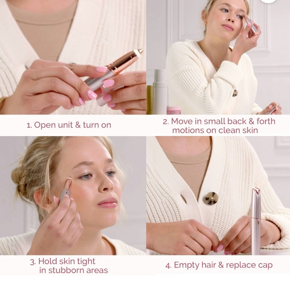 Finishing Touch Flawless Brows silver precision tip 18k gold plated pain… - Picture 4 of 8